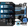 Pulsar Portable Generator, Gasoline/Liquid Propane, 5,300 W/4,750 W Rated, 6,850 W/5,922 W Surge, 45.83 A PG6580BCO